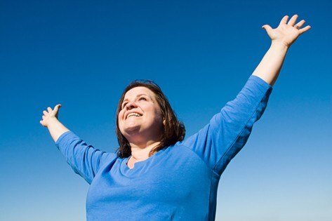 Optimistic woman