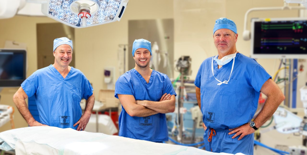 Our TAVR specialists in the operating theater.